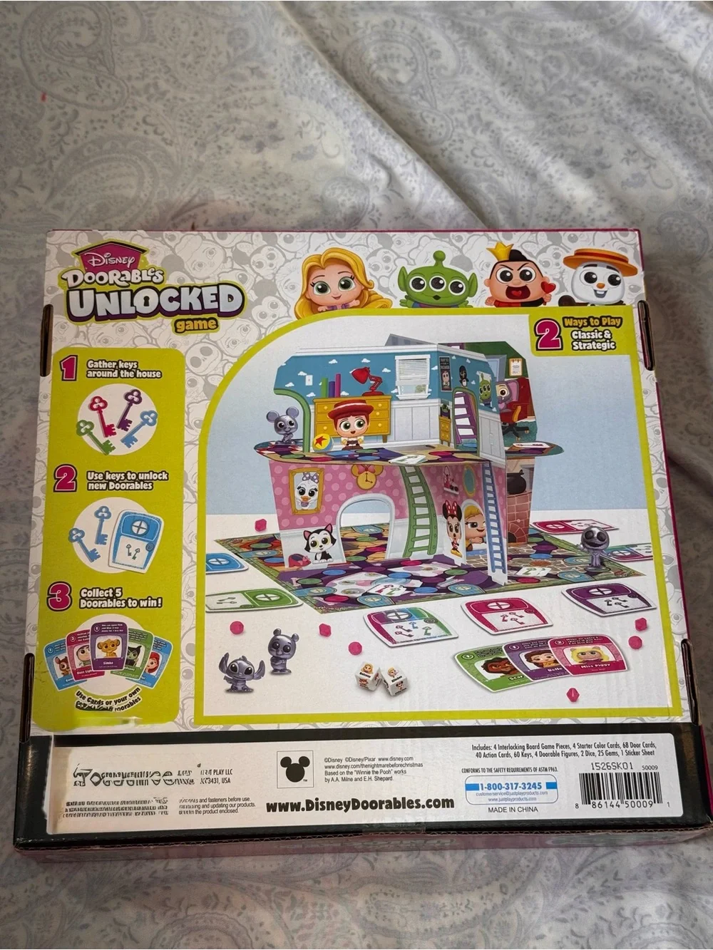 Disney Doorables Unlocked Game & 4 Exclusive Figures- Stitch, Mickey, Jack & ?